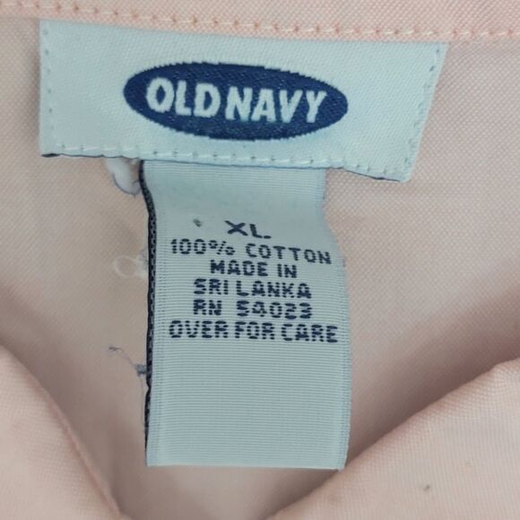 Old Navy Botton Down Light Pink Blouse 3/4 Sleeve 100% Cotton Women's Size XL - Picture 5 of 10